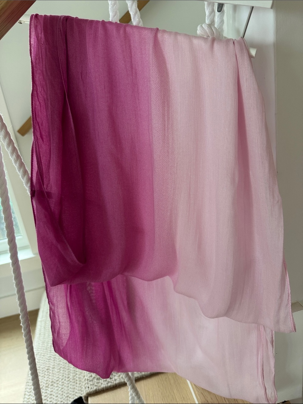 GAP Light Pink Ombre Sheer Scarf